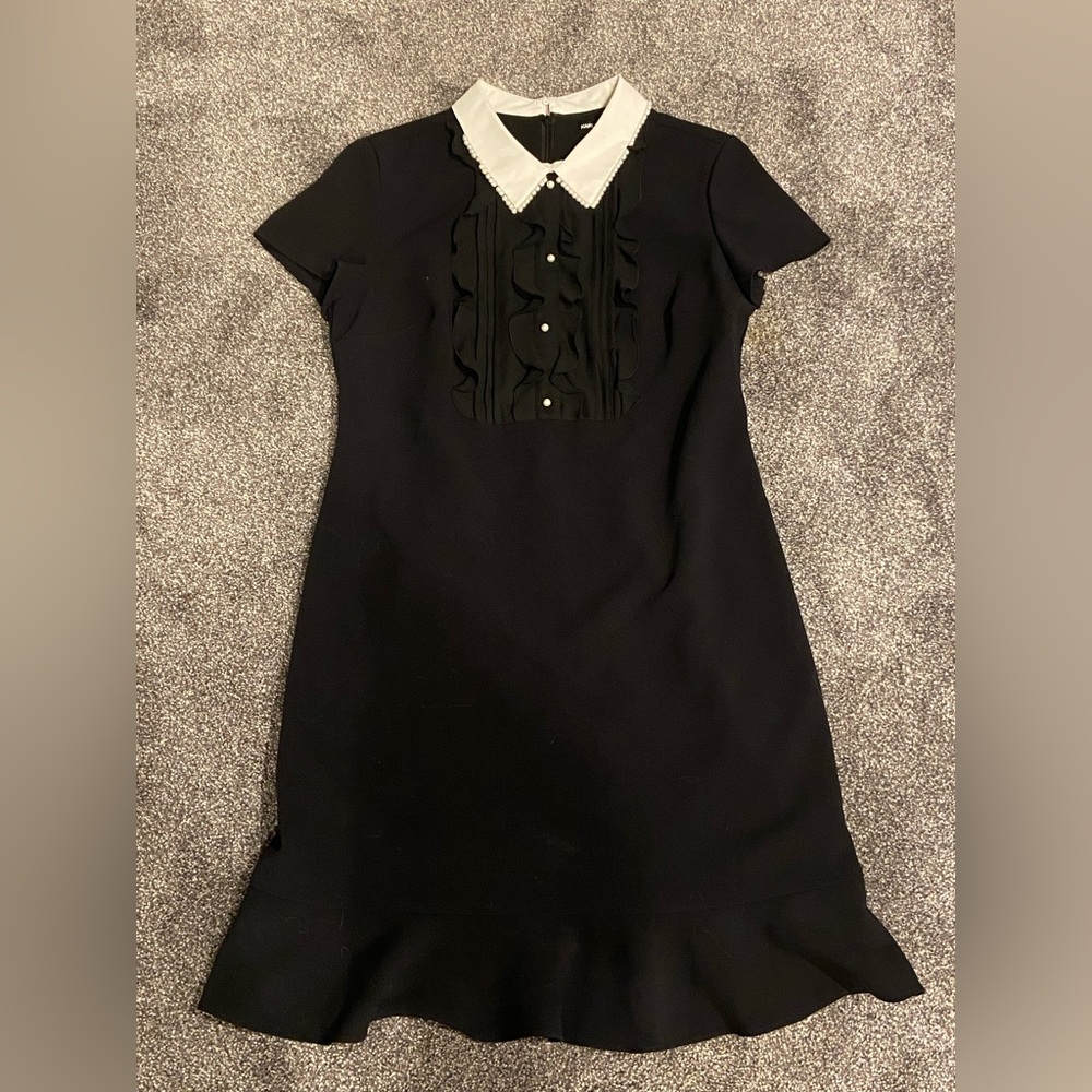 Karl Lagerfeld Goth Wednesday Adam’s Dress with Contrast Collar Size 10